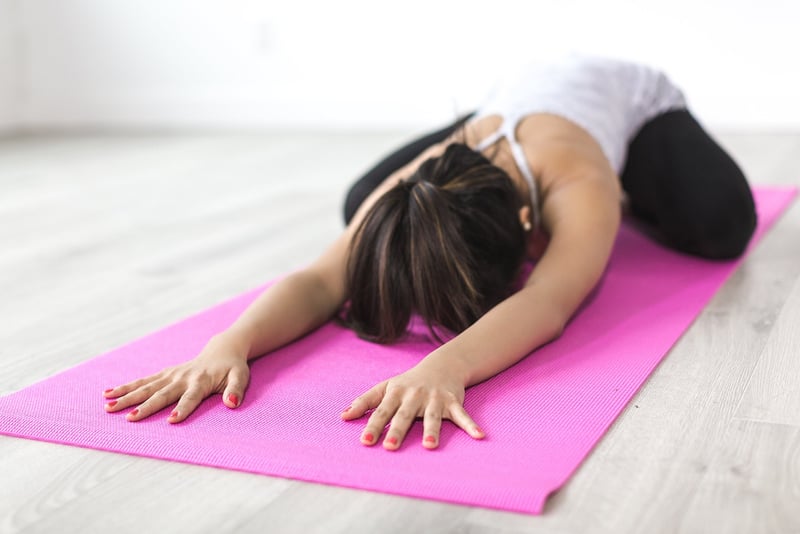 Meditating during Vinyasa practice